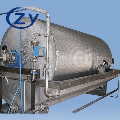 Filtre drum vakum SS304 stainless steel yang bekerja terus menerus untuk peralatan penguras air pati 2-8t/jam