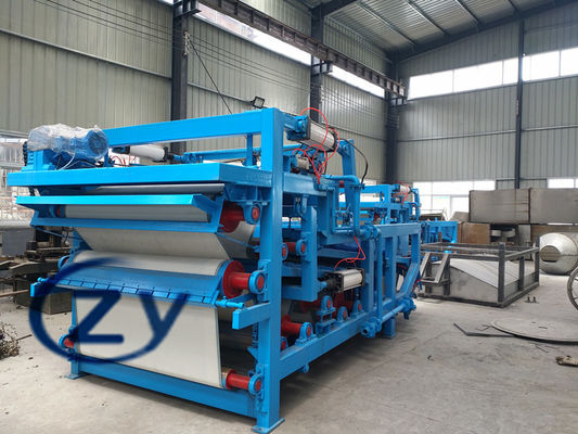 380v Sabuk Serat Singkong Tekan Mesin Dewatering Kelembaban 67% Baja Karbon