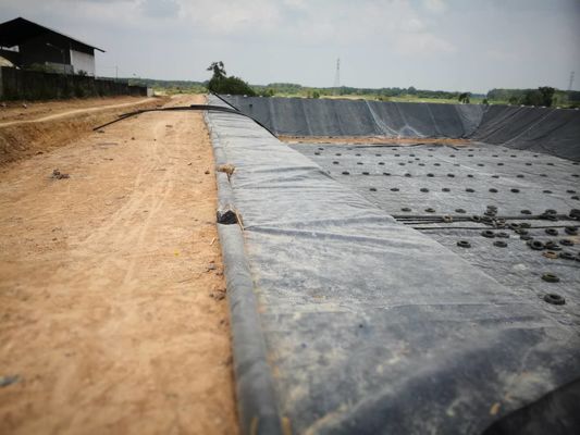 Anti Bocor 2mm HDPE Geomembrane Dam Reservoir Liner Kolam Pertanian