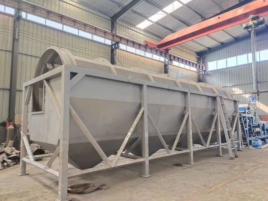 Kapasitas Penanganan Besar Mesin Cuci Rotary Drum Singkong Bahan SS304
